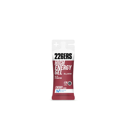 226ers High Energy Gel - Con Cafeína - 3 formatos: Unidad xs, Sachet normal y Caja (Sabor Cereza)