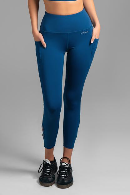 Ultimate Legging 7/8 - Calza larga al tobillo deportiva Mujer(Azul - Blue Opal)