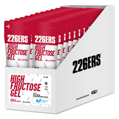 226ERS High Fructose Gel – Gel energético con Con Cafeína y fructosa. Sabor Cola (3 formatos 80 g, 44 g y en Caja de )