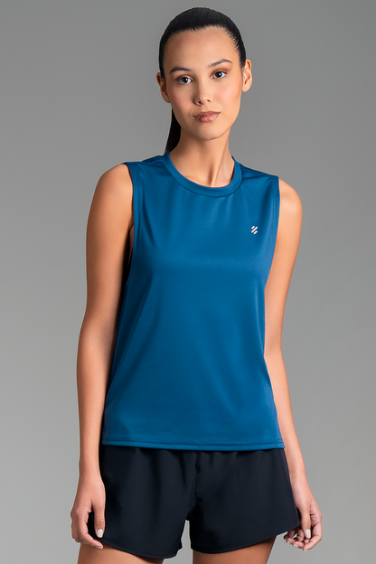 Ultimate Polera Sport - Polera deportiva sin mangas Mujer Oil Blue