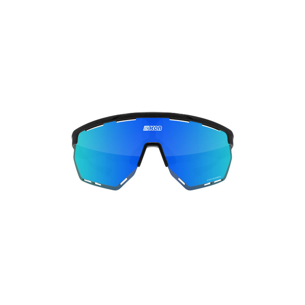 Scicon Aerowing - Anteojos deportivos de ciclismo Marco Negro Multimirror + Rain Clear Lenses