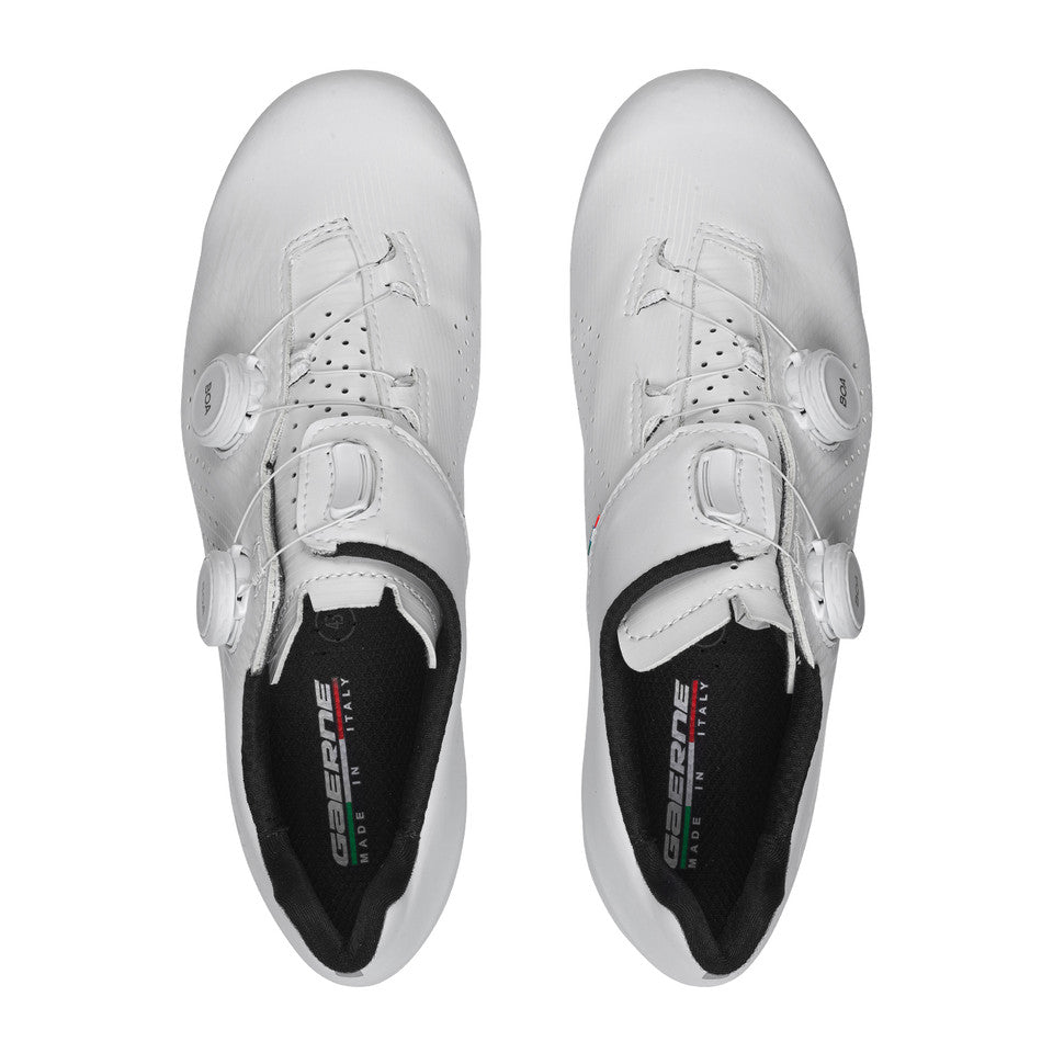Gaerne Carbon G.FUGA – Zapato de ciclismo de ruta suela full carbono Blanco