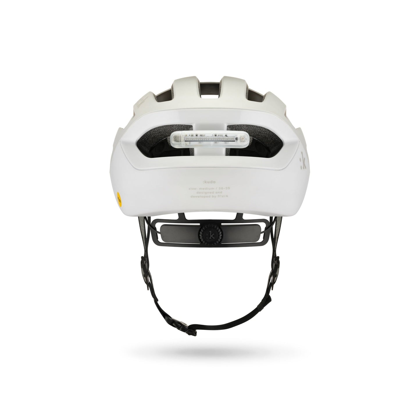Fizik Kudo - Casco de ciclismo de ruta con Luz roja incluida (Blanco)