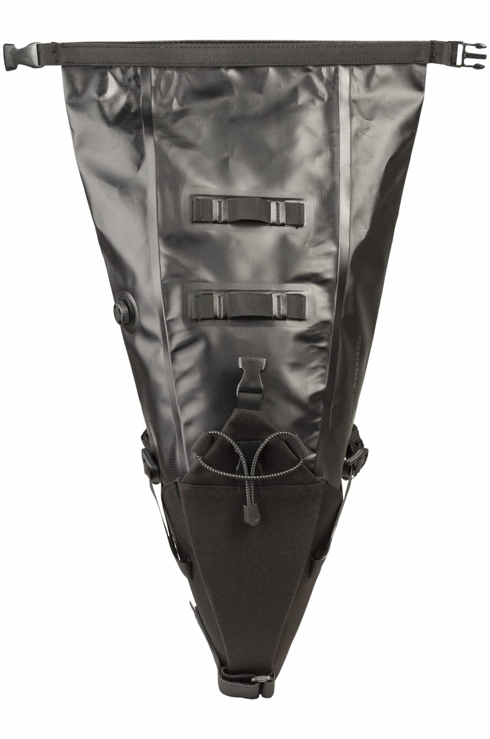 Bolsa sillín AGU Venture Extreme negro vista trasera correas ajustables