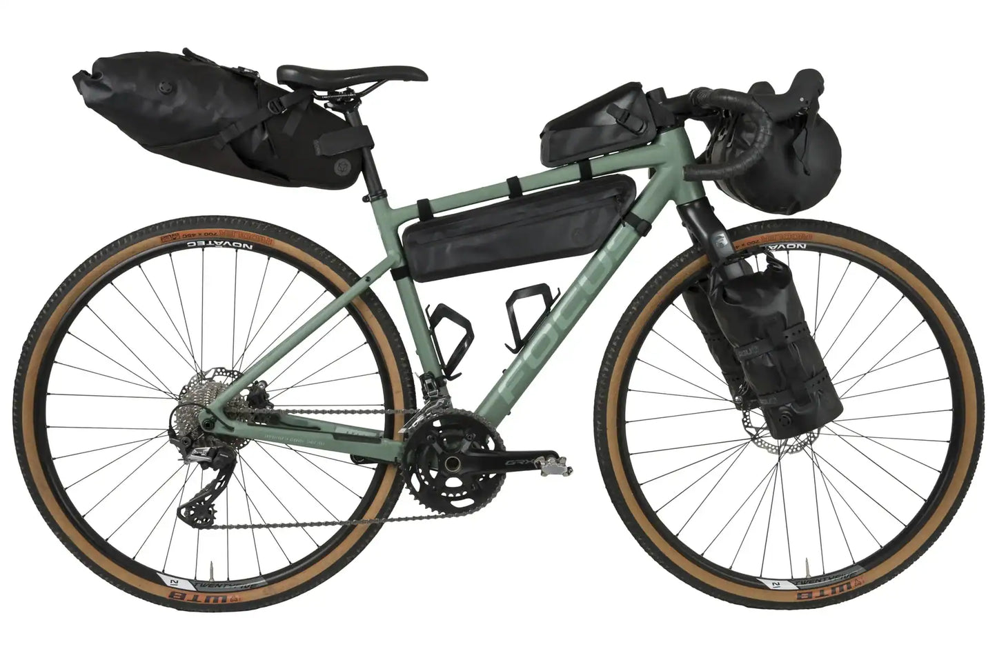 Bolsa marco AGU Venture Extreme Black Bolt-On montada en cuadro bicicleta
