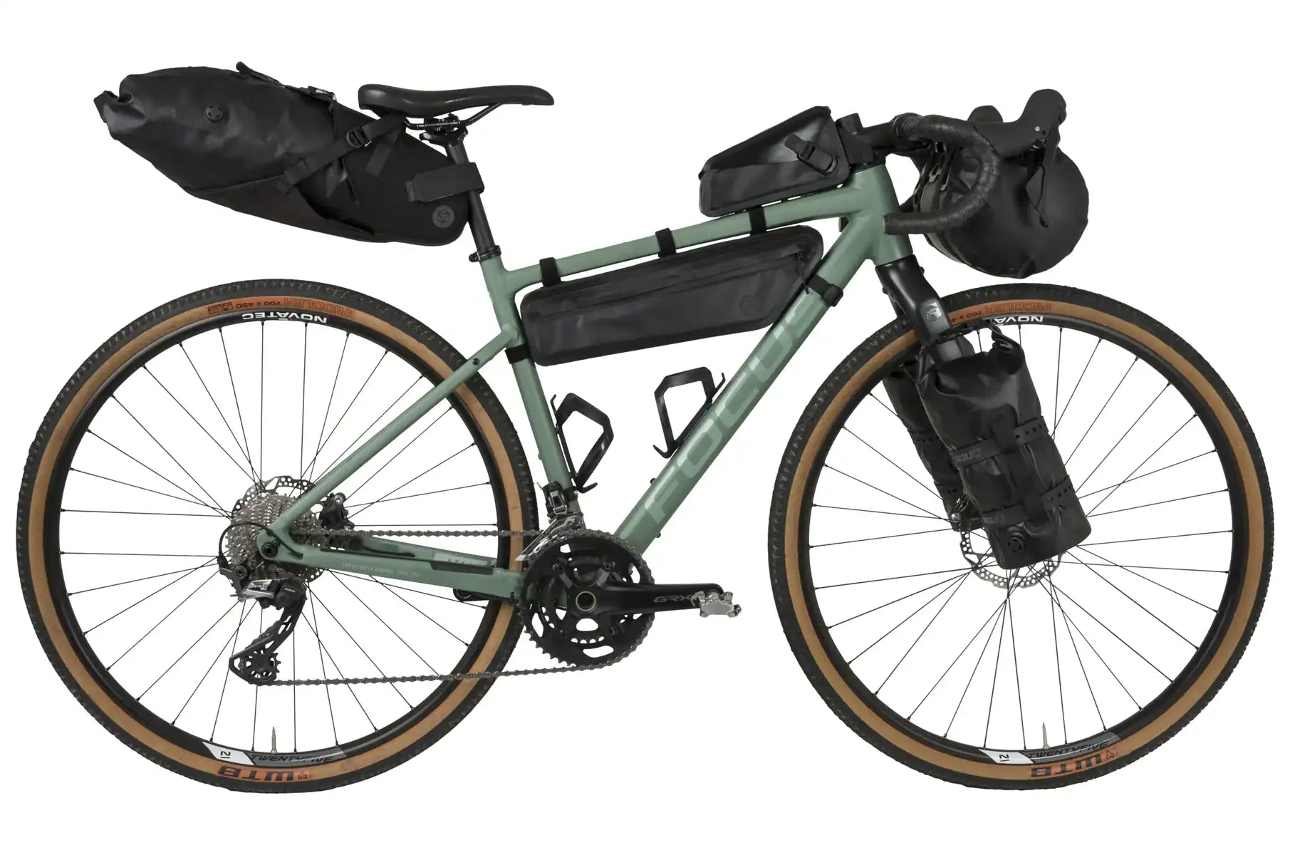 Bolsa marco AGU Venture Extreme Black Bolt-On montada en cuadro bicicleta
