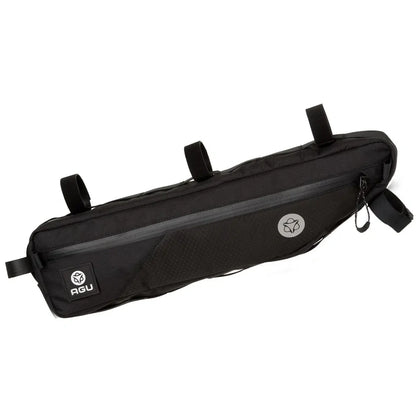 Bolsa marco bicicleta AGU Venture negro 3-5.5L vista frontal bikepacking