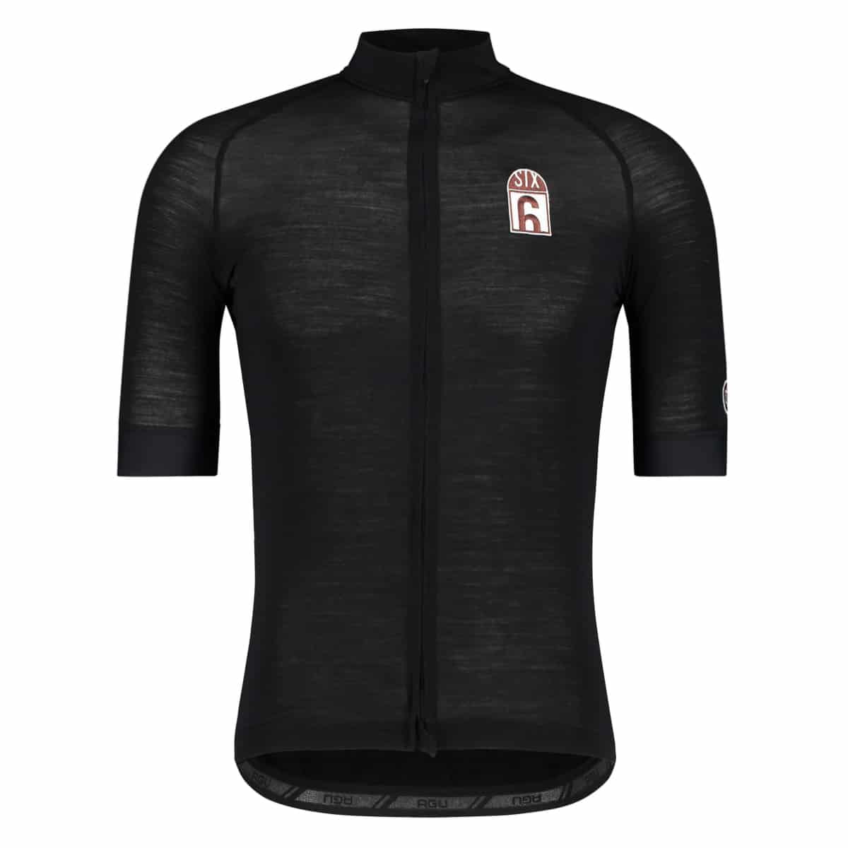 Tricota merino ciclismo hombre AGU Solid Six6 negra vista frontal