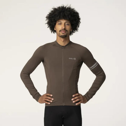 Jersey Manga Larga Ciclismo AGU Solid Performance | Ground Coffee