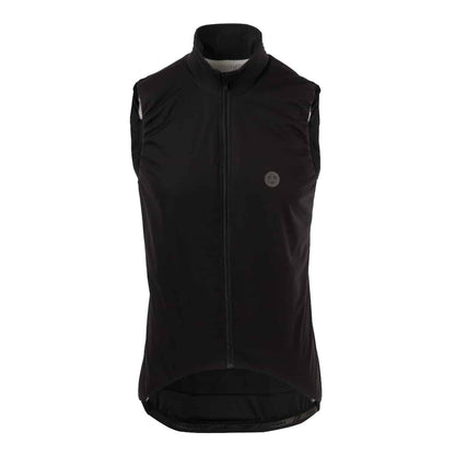 Chaleco cortaviento ciclismo AGU Polartec Alpha negro vista frontal