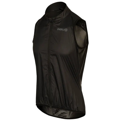 AGU Essential - Cortaviento de Ciclismo sin mangas Negro.  Ultraliviano, Compacto y Windproof
