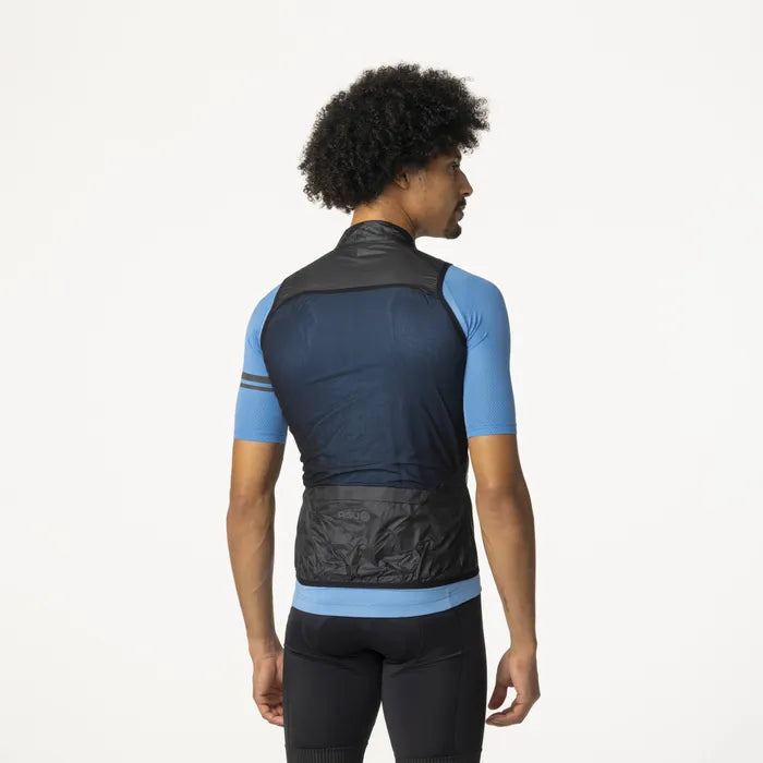 AGU Essential - Cortaviento de Ciclismo sin mangas Negro.  Ultraliviano, Compacto y Windproof