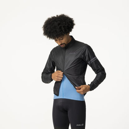 Chaqueta Cortaviento Ciclismo Unisex AGU Essential | Negro