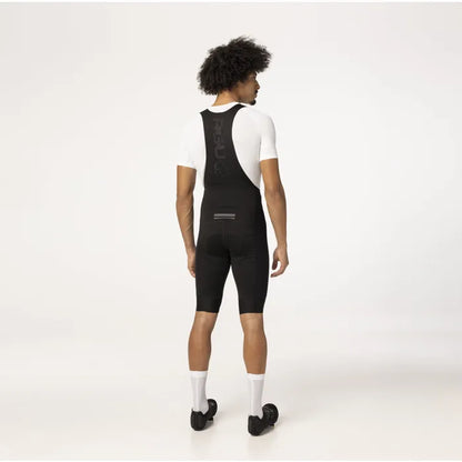 Calza AGU Compression Bibshort Contour vista en modelo ciclista en ruta