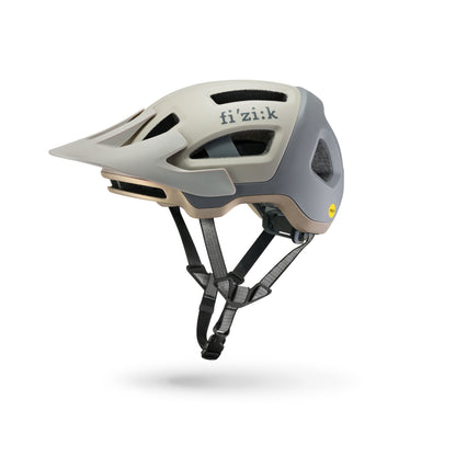 Fizik Kassis - Casco de ciclismo de montaña MTB con Luz roja incluida (Gris Mud-Sand)
