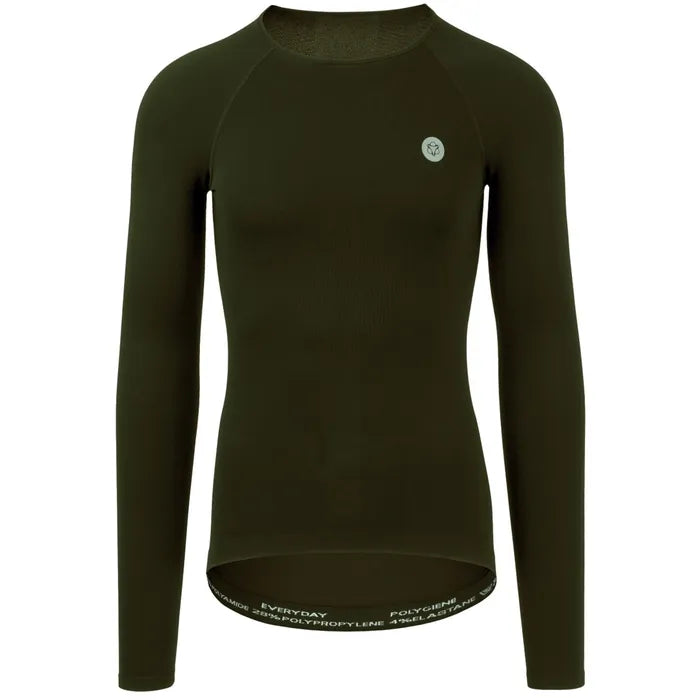 Agu Baselayer- Primera capa de ciclismo Manga Larga Transpirable (Negro o Verde)