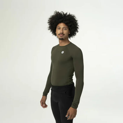 Agu Baselayer- Primera capa de ciclismo Manga Larga Transpirable (Negro o Verde)