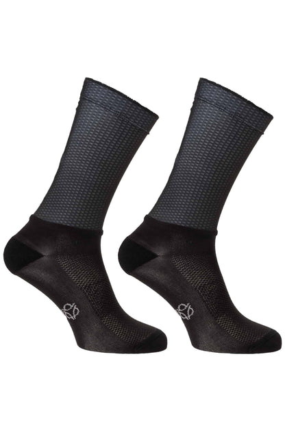 Agu Aero Premium - Calcetines de ciclismo Aerodinámicos (Colores Blanco y Negro)
