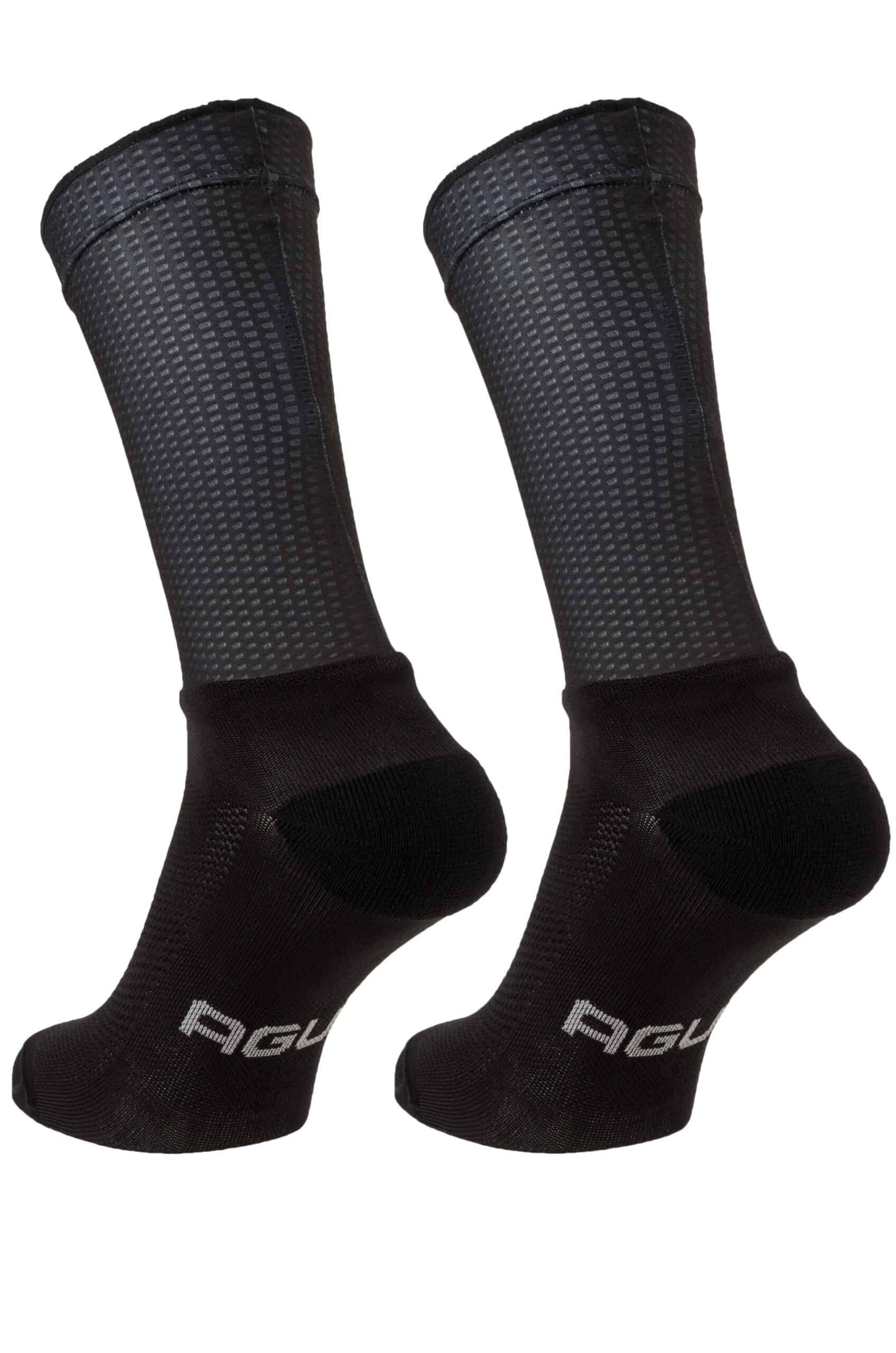 Agu Aero Premium - Calcetines de ciclismo Aerodinámicos (Colores Blanco y Negro)