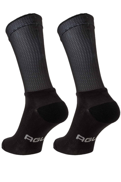 Agu Aero Premium - Calcetines de ciclismo Aerodinámicos (Colores Blanco y Negro)