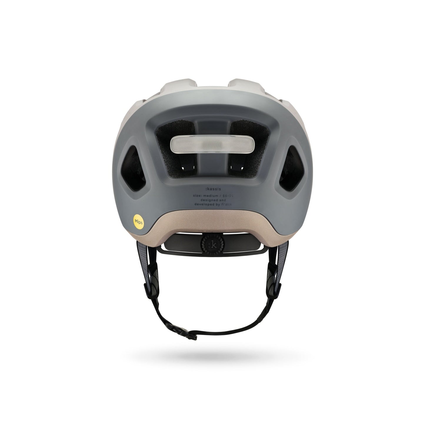 Fizik Kassis - Casco de ciclismo de montaña MTB con Luz roja incluida (Gris Mud-Sand)