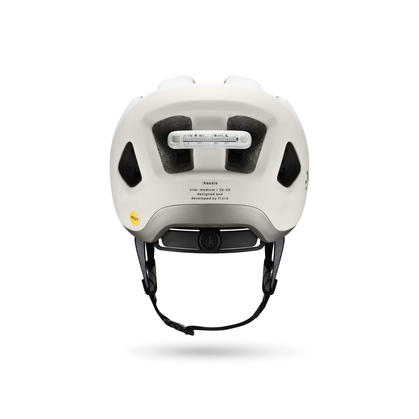 Fizik Kassis - Casco de ciclismo de montaña MTB con Luz roja incluida (Blanco)