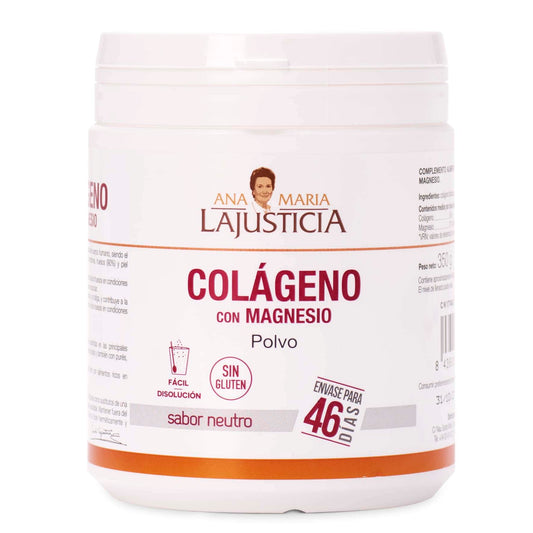 Ana María Lajusticia Colágeno con Magnesio en polvo – Regenerador de articulaciones, piel y huesos (350 g).
