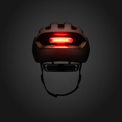 Fizik Kudo - Casco de ciclismo de ruta con Luz roja incluida (Bronce)