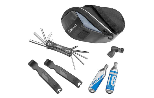 Kit anti pinchazo Giant Combo Quick Fix con CO2 (Bolso, Co2, Desmontadores, Llave Allen)
