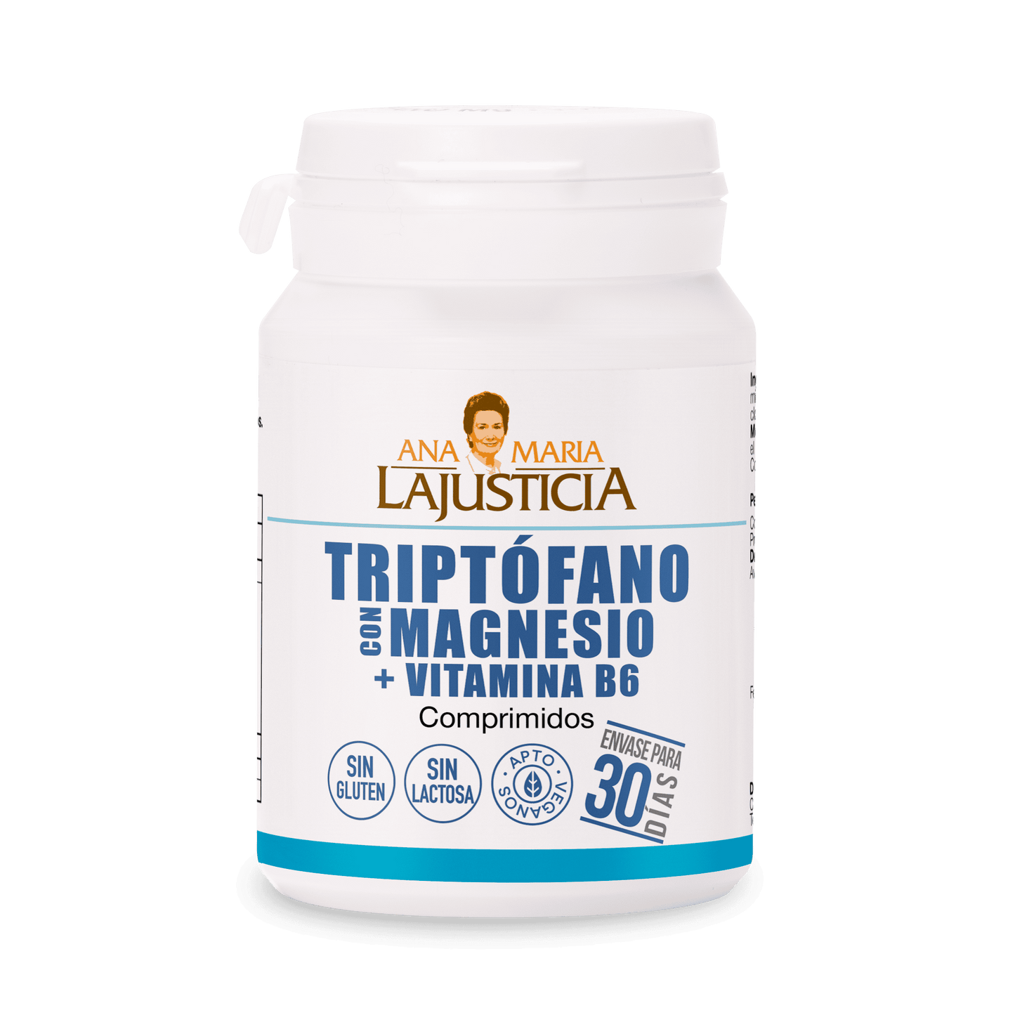 Ana María Lajusticia Triptófano con Magnesio y Vitamina B6 – Suplemento para el descanso y el equilibrio emocional (60 comprimidos).