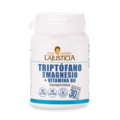 Ana María Lajusticia Triptófano con Magnesio y Vitamina B6 – Suplemento para el descanso y el equilibrio emocional (60 comprimidos).