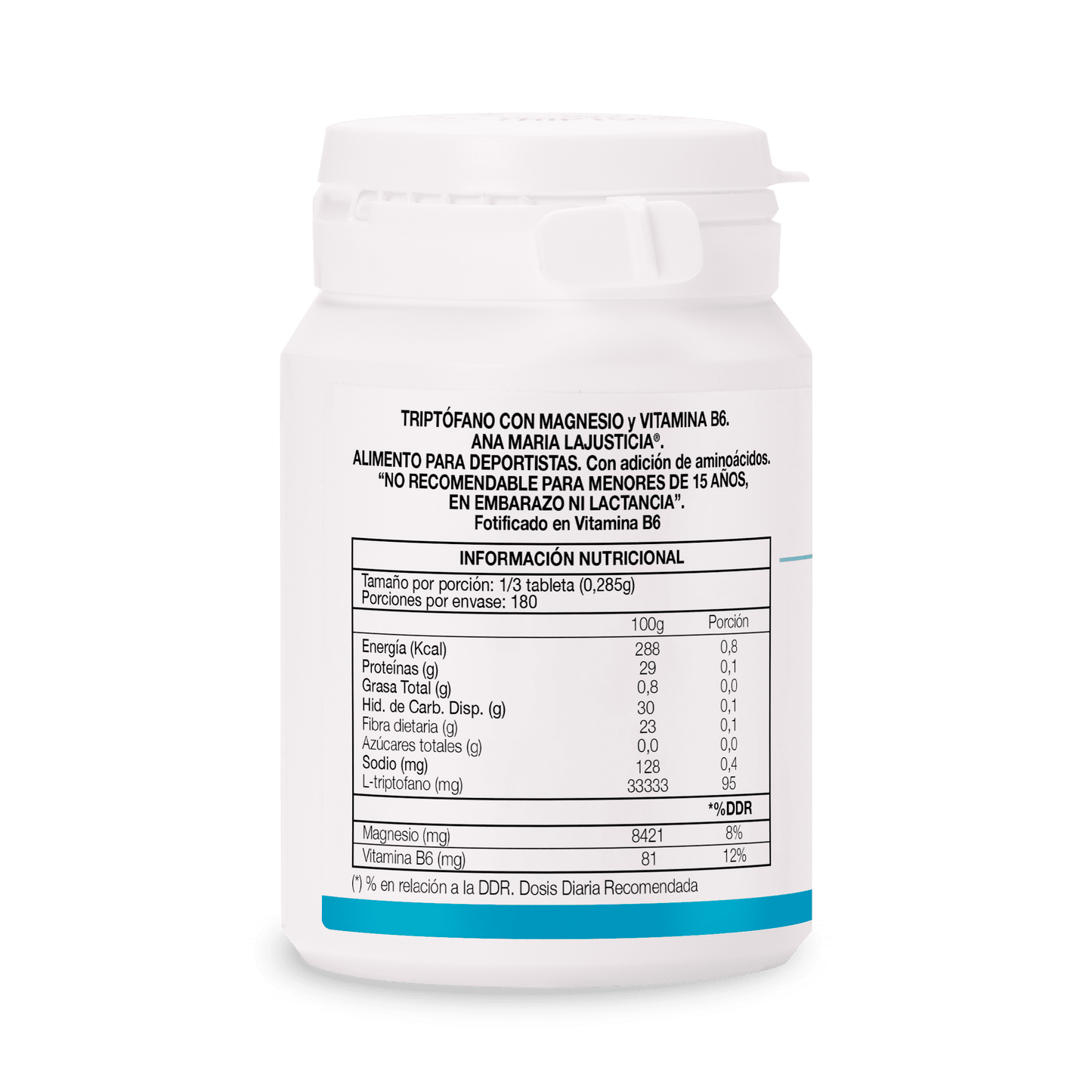 Ana María Lajusticia Triptófano con Magnesio y Vitamina B6 – Suplemento para el descanso y el equilibrio emocional (60 comprimidos).