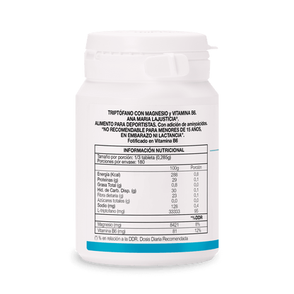 Ana María Lajusticia Triptófano con Magnesio y Vitamina B6 – Suplemento para el descanso y el equilibrio emocional (60 comprimidos).