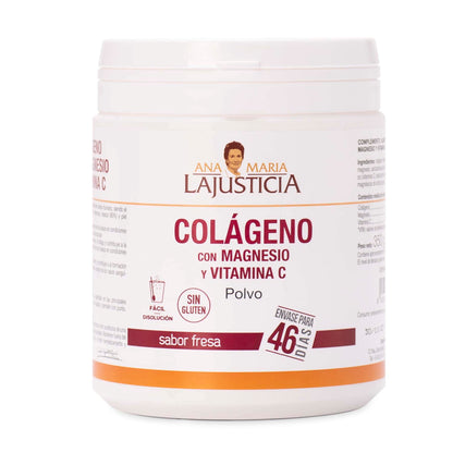 Ana Maria Lajusticia COLAGENO CON MAGNESIO + VIT.C Sabor fresa (350 gr) - Polvo