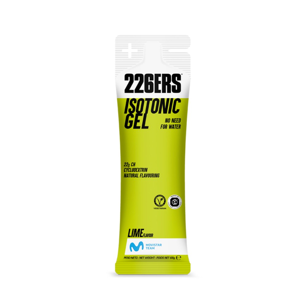 226ers Isotonic Gel 68g - Gel Isotónico liquido con y sin cafeina. / Formato unitario o caja de 24