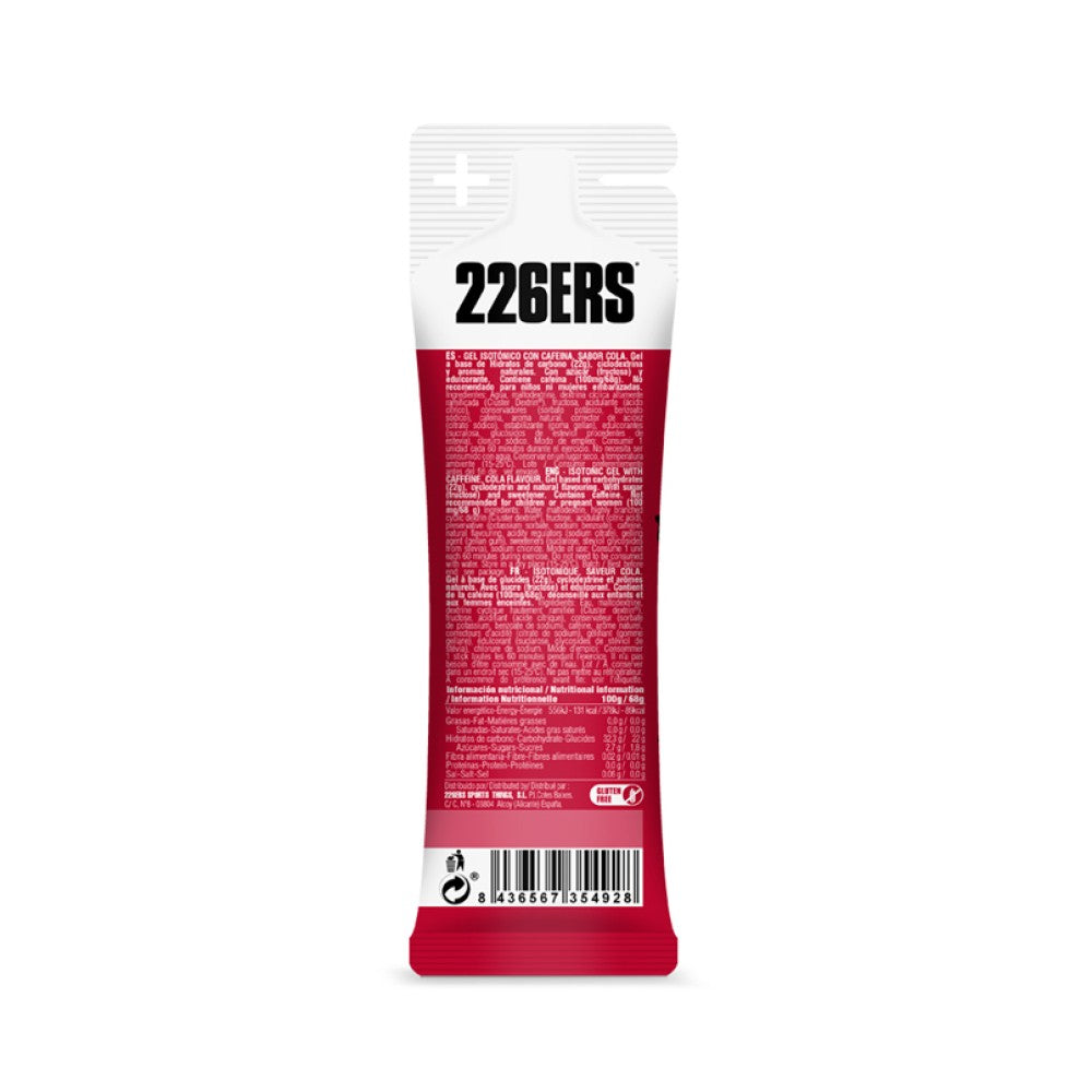 226ers Isotonic Gel 68g - Gel Isotónico liquido con y sin cafeina. / Formato unitario o caja de 24