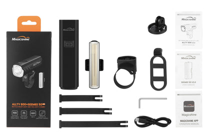 Pack set Luz delantera/trasera Magicshine - ALLTY 800 V2+ SEEMEE-50 v2.0