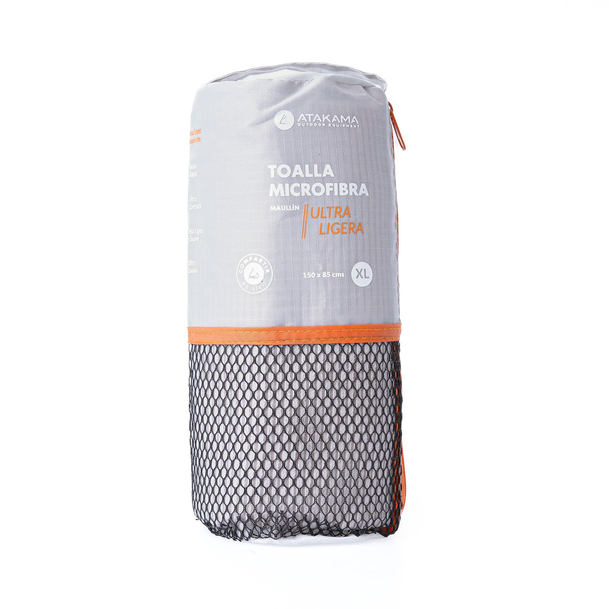 Toalla Microfibra Maullín XL Gris - Atakama Outdoor