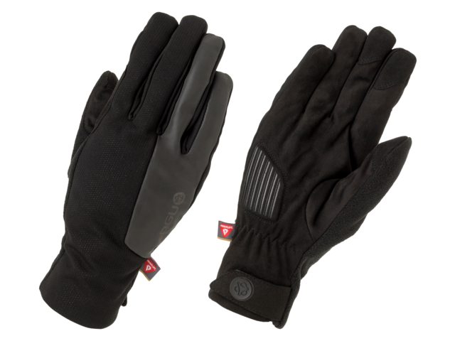 Guantes ciclismo todo clima AGU Weatherproof II negro lluvia y viento vista frontal
