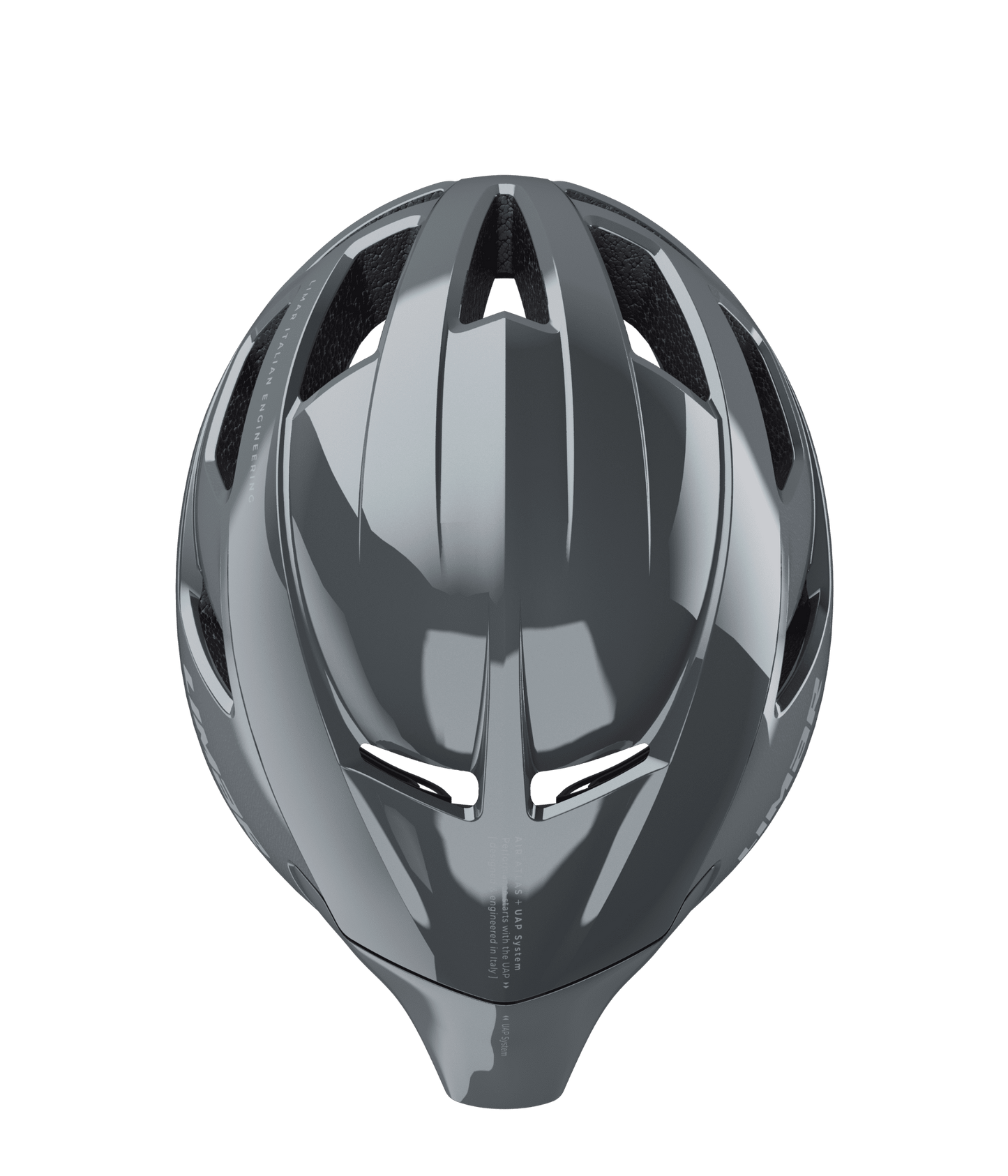 Limar Air Atlas UAP – Casco de ciclismo de ruta aerodinámico (3 colores) Gris (Metallic Grey Glossy)
