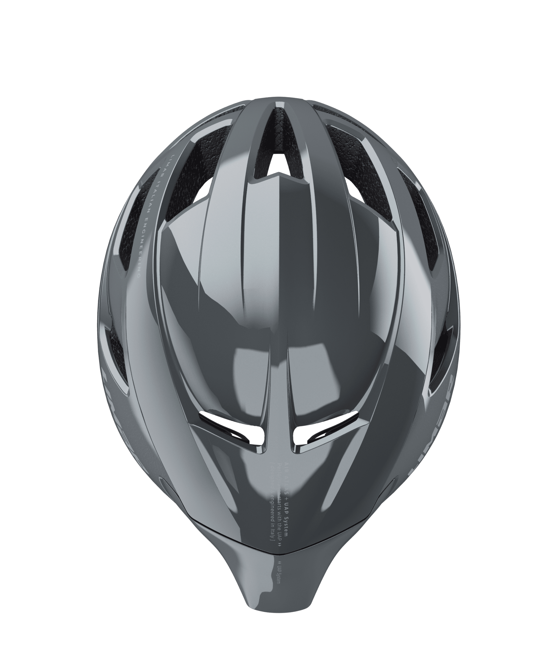 Limar Air Atlas UAP – Casco de ciclismo de ruta aerodinámico (3 colores) Gris (Metallic Grey Glossy)