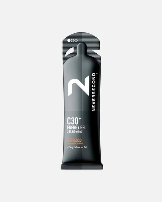Caja de 12 Geles Neversecond C30+ Con Cafeina (60g) (Sabores Expresso y Cola)