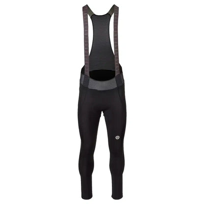 Calza larga hombre AGU Switch Bibtight Performance negra vista frontal con tirantes