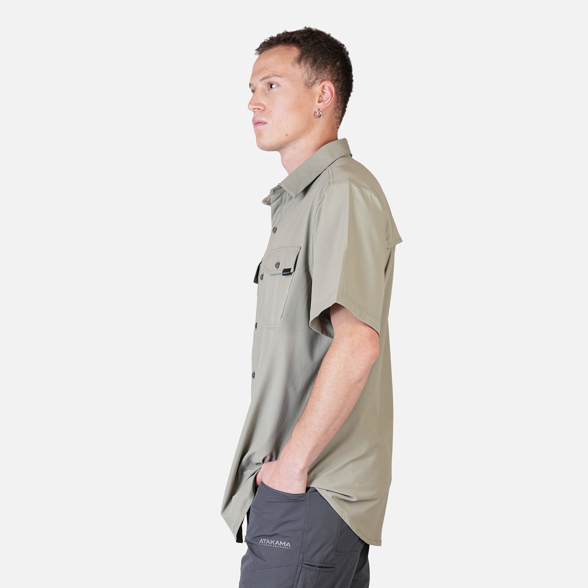 Camisa Outdoor Hombre Horizonte Verde - Atakama Outdoor