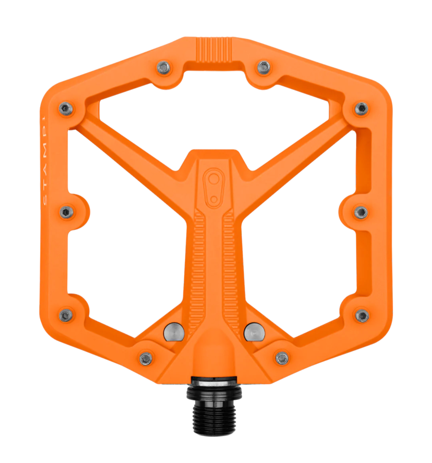 Crankbrothers Stamp 1 Orange - Pedales planos de MTB Naranjo