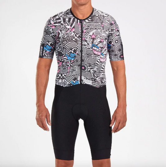 Traje de Triatlón Trisuit Tri P1 Racesuit de Competencia Zoot American Rebel Hombre