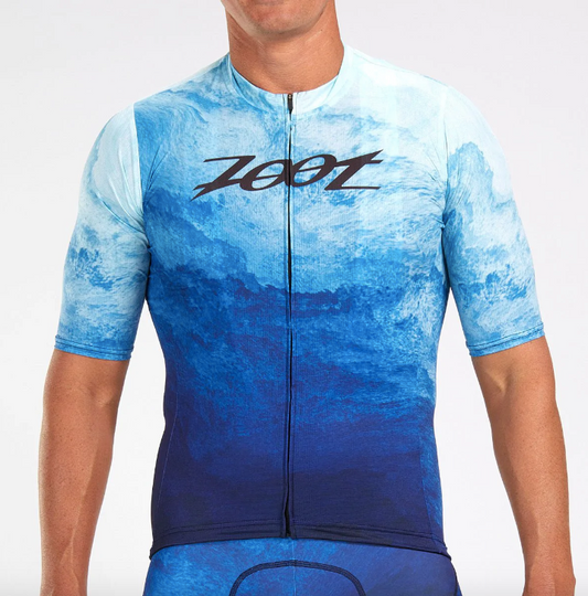 Tricota de Ciclismo Zoot Kahe Kai Ben Hoffman Series Azul (Hombre)