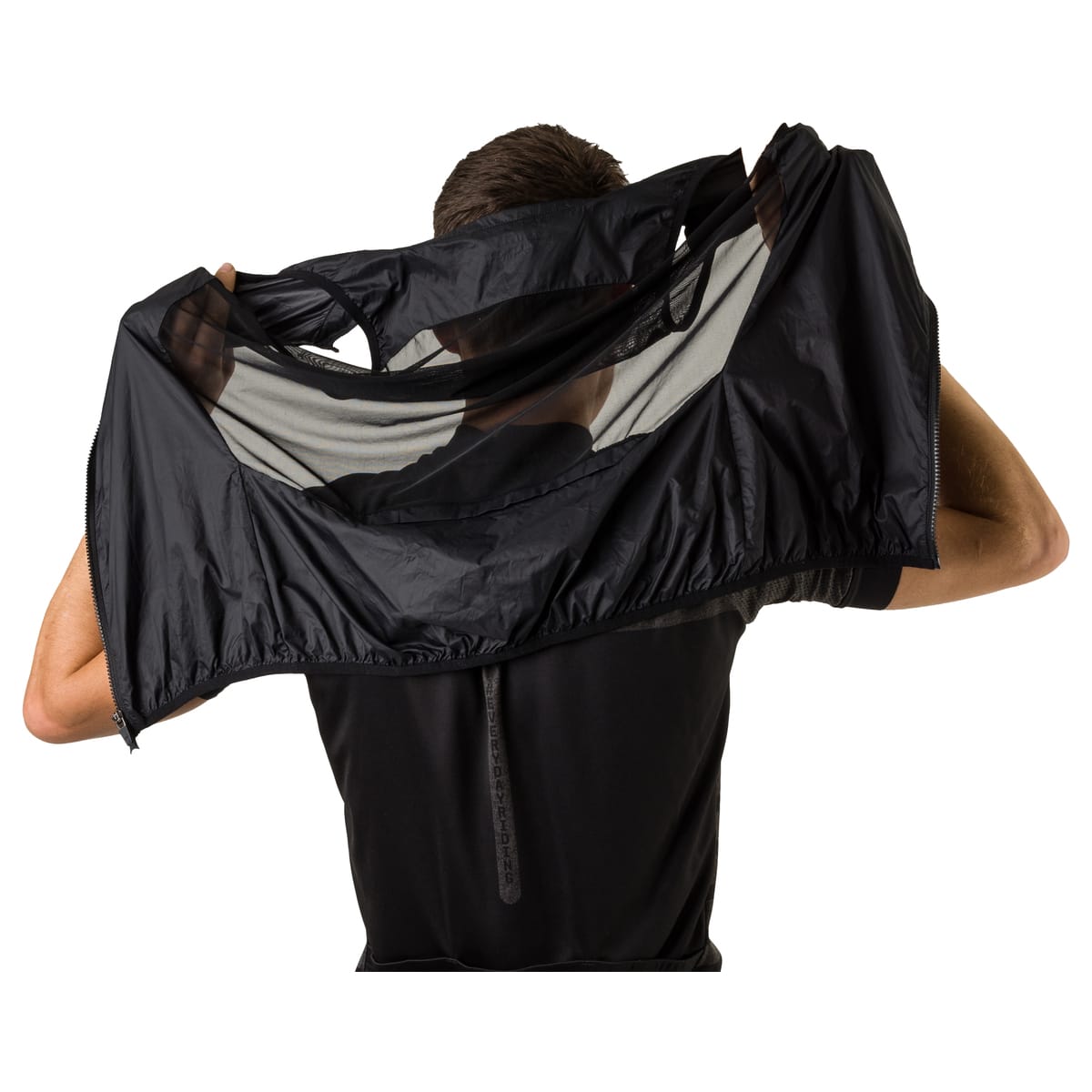 Chaqueta ciclismo sin mangas Negra_7
