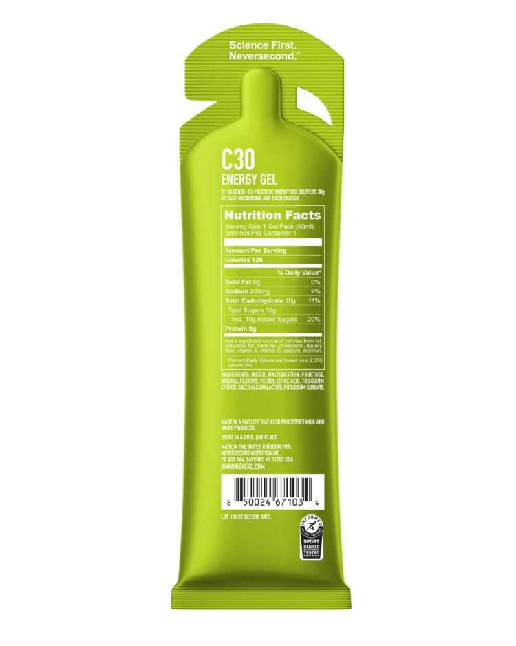Gel Neversecond C30 (60g) (4 sabores)