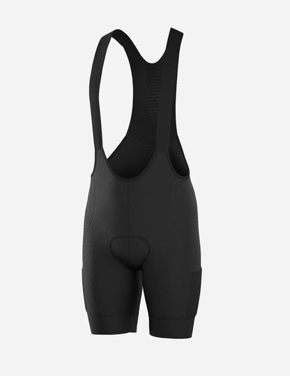 Bicycle Line Sterrato S4 – Calza con tirantes de ciclismo con bolsillos laterales para hombre, negra.